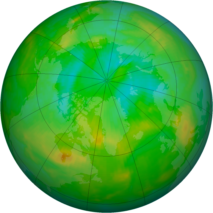 Arctic ozone map for 26 July 1981